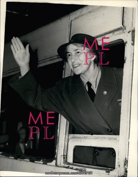 : Canada. Sep. 09, 1953 - Lady Baden Powel Leaves for Quebec World Chief Guide : Canada. Sep. 09, 1953 - Lady Baden Powel Leaves for Quebec World Chief Guide
