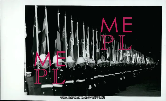 : Canada. Mar. 02 White-Helmeted provincial policemen form guard of honor : Canada. Mar. 02 White-Helmeted provincial policemen form guard of honor