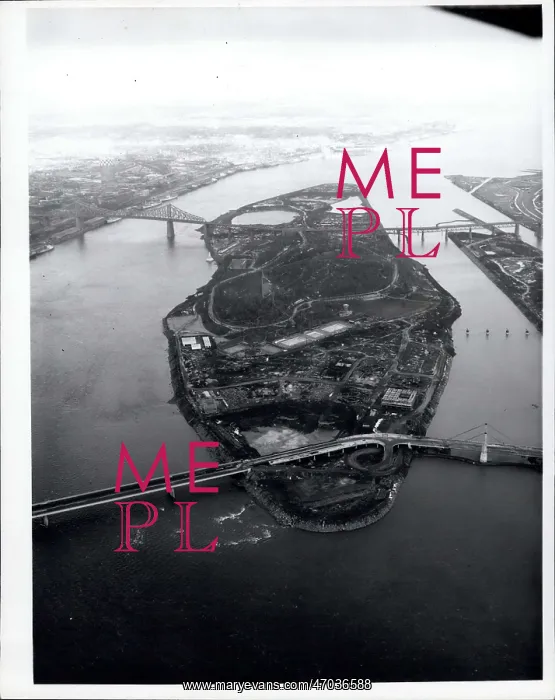  : Canada. Dec. 01, 1965 - Mackay Pier's Bridge on Ste. Helene Island, Montreal, Canada
