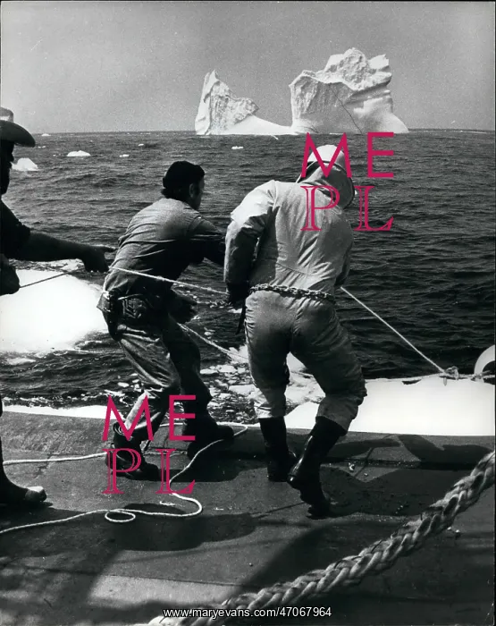 : Canada. Aug. 08, 1974 - Towing away an Iceberg. : Canada. Aug. 08, 1974 - Towing away an Iceberg.