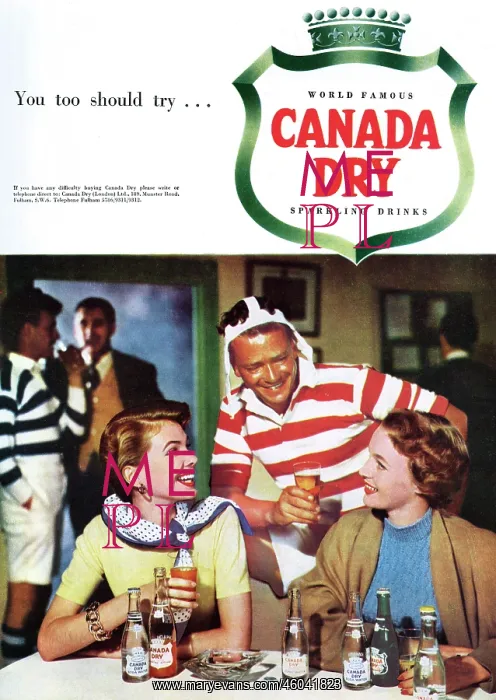 : Canada Dry advertisement, 1953 : Canada Dry advertisement, 1953