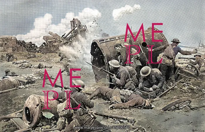 : Canada's part in the Somme advance, Matania, WW1 : Canada's part in the Somme advance, Matania, WW1