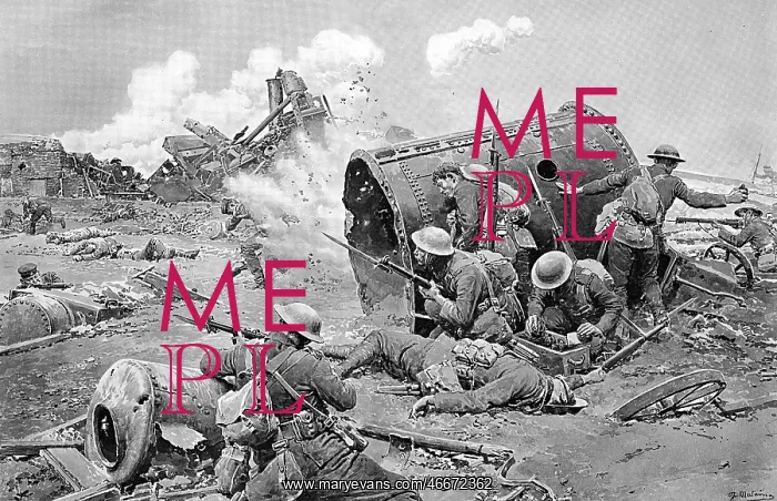 : Canada's part in the Somme advance, Matania, WW1 : Canada's part in the Somme advance, Matania, WW1