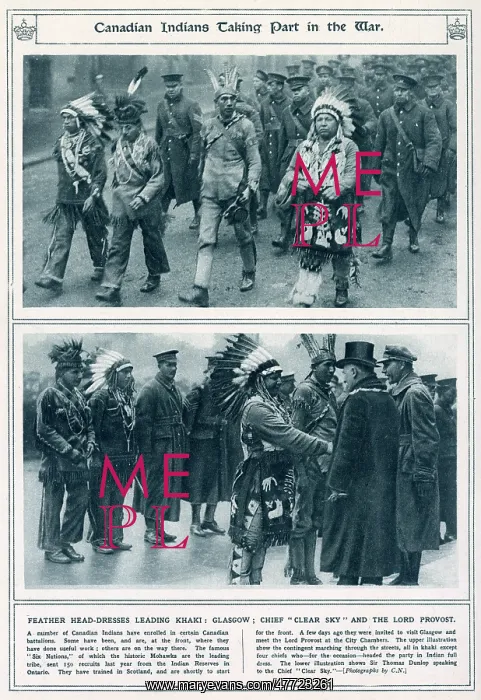  : Canadian Indians taking part in the war