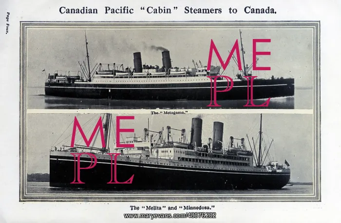 : Canadian Pacific Cabin steamers to Canada : Canadian Pacific Cabin steamers to Canada