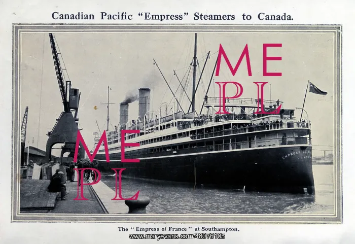 : Canadian Pacific Empress steamers to Canada : Canadian Pacific Empress steamers to Canada