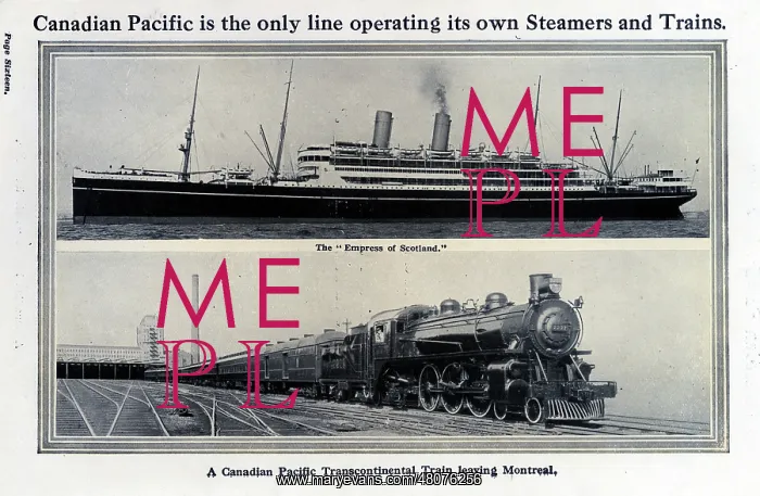 : Canadian Pacific Steamers and Trains : Canadian Pacific Steamers and Trains