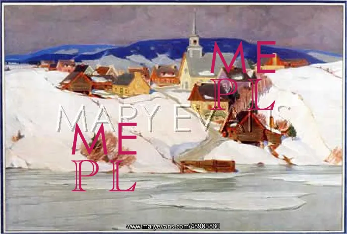 : CANADIAN TOWN IN SNOW : CANADIAN TOWN IN SNOW