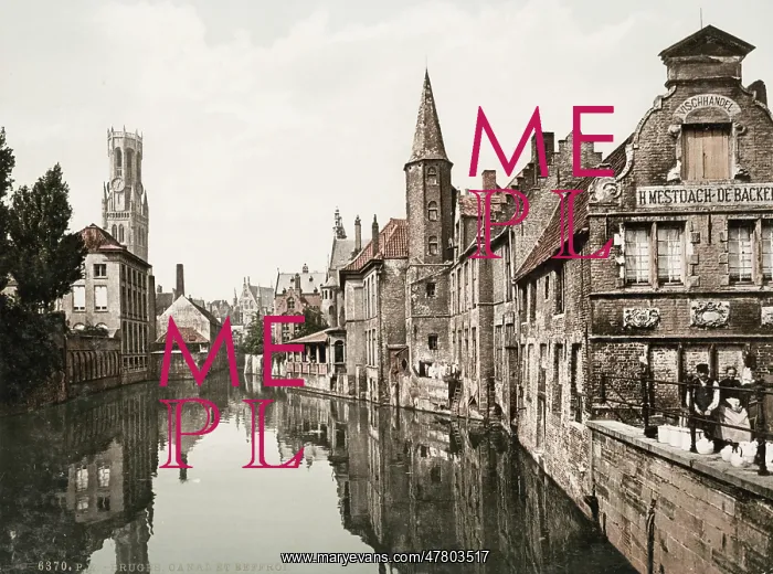  : Canal and Belfry, Bruges, Belgium