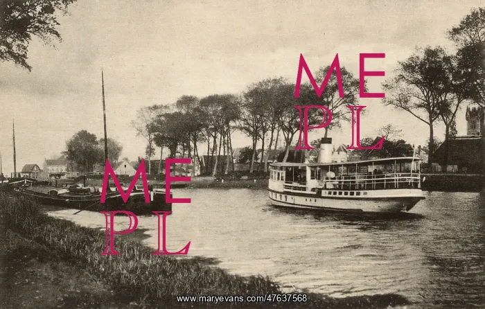 : Canal with boats, Sluis, Netherlands : Canal with boats, Sluis, Netherlands