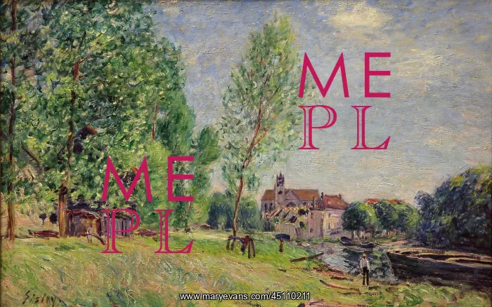 : Canal at Matrat, by Alfred Sisley : Canal at Matrat, by Alfred Sisley