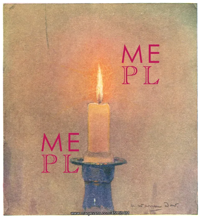 : Candle. A somewhat sombre painting of a lit candle in a blue holder : Candle. A somewhat sombre painting of a lit candle in a blue holder