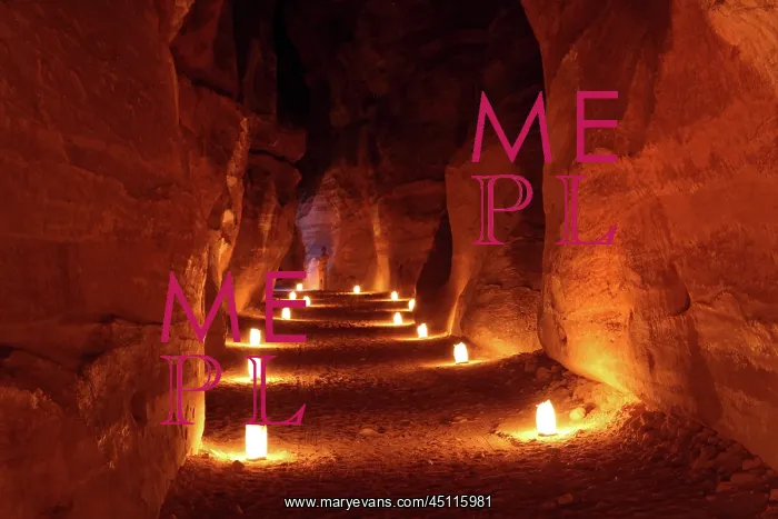 : Candlelit Siq, Petra, Jordan : Candlelit Siq, Petra, Jordan