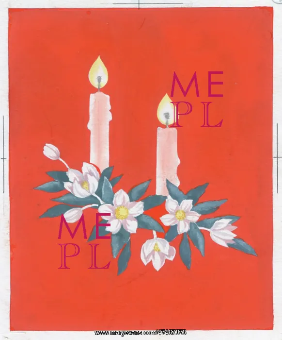  : Candles and Christmas Roses