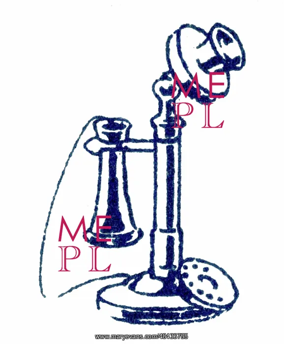  : Candlestick telephone, 1920s printer's block