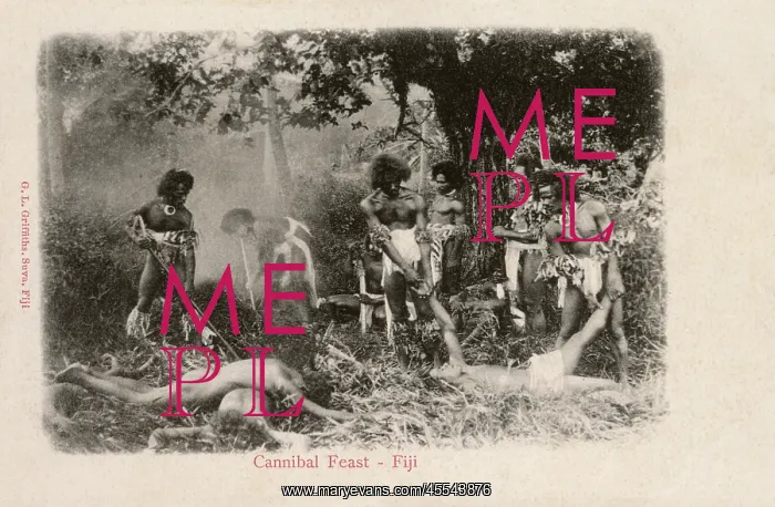 : A Cannibal feast, Fiji : A Cannibal feast, Fiji