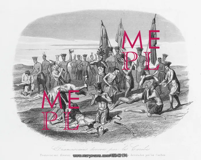 : Cannibalism of Caribs, West Indies : Cannibalism of Caribs, West Indies