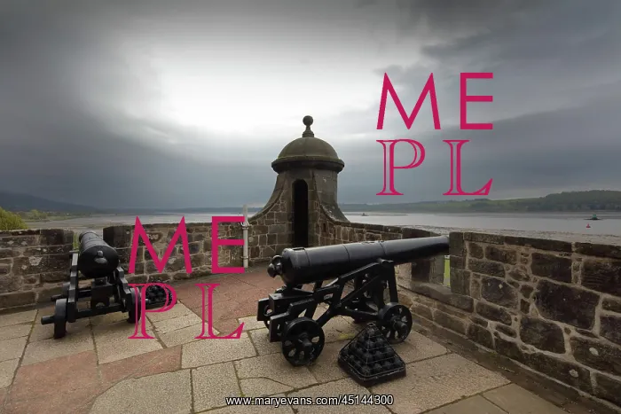 : Cannons, Dumbarton Castle, West Dunbartonshire, Scotland : Cannons, Dumbarton Castle, West Dunbartonshire, Scotland