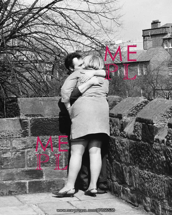 : Canoodling couple, Chester 1968 : Canoodling couple, Chester 1968