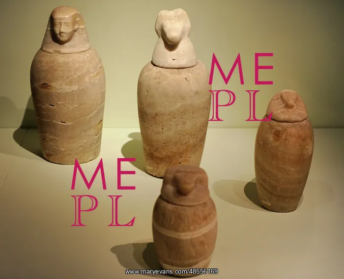  : Canopic jars. Egypt