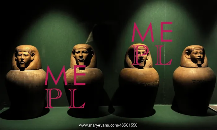 : Canopic jars. Tomb 116. Cemetery A. Riqqeh. C.1950-1800 BC : Canopic jars. Tomb 116. Cemetery A. Riqqeh. C.1950-1800 BC