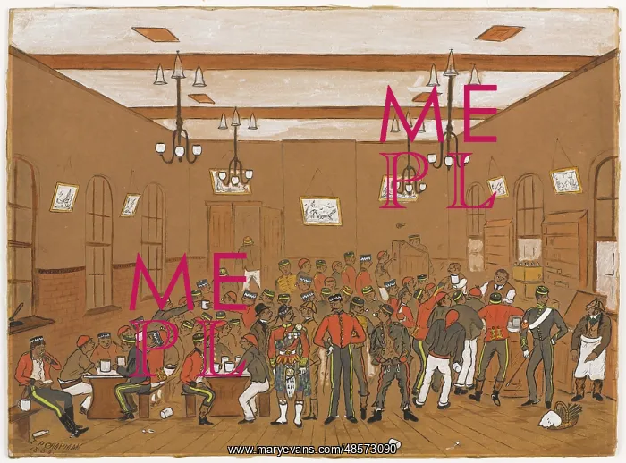 : Canteen with men of 7th Dragoon Guards and others : Canteen with men of 7th Dragoon Guards and others