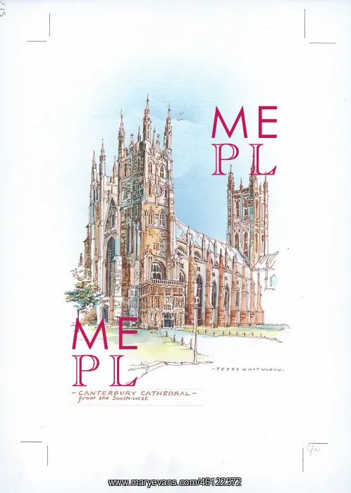 : Canterbury Cathedral from the south-west : Canterbury Cathedral from the south-west