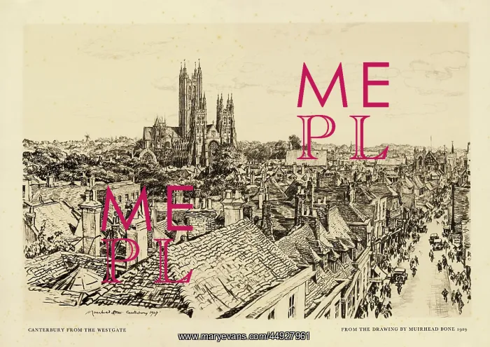: Canterbury from the Westgate : Canterbury from the Westgate