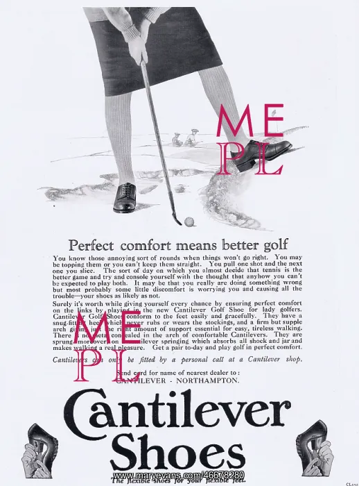 : Cantilver Shoes Advert, 1927 : Cantilver Shoes Advert, 1927