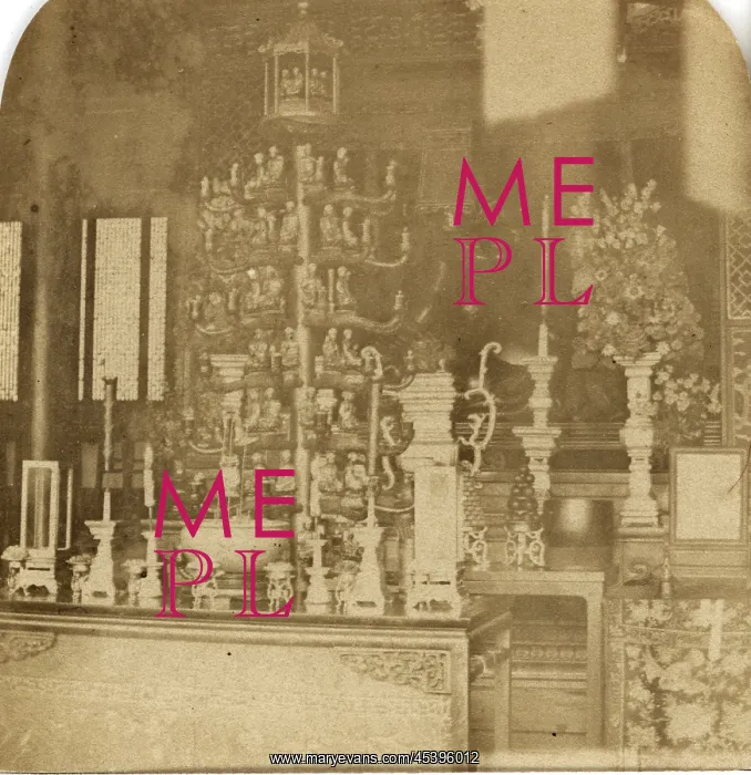 : Canton. Candelabra before the Idol of Longevity : Canton. Candelabra before the Idol of Longevity