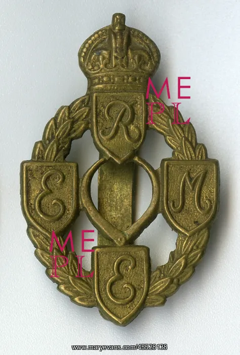: Cap badge, Royal Electrical and Mechanical Engineers : Cap badge, Royal Electrical and Mechanical Engineers