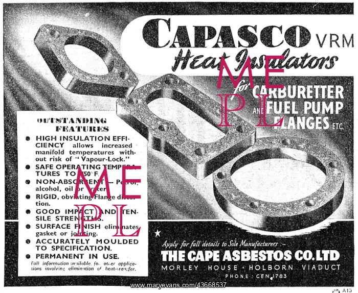 : Cape Asbestos Capasco Heat Insulators, Gaskets & Flanges : Cape Asbestos Capasco Heat Insulators, Gaskets & Flanges