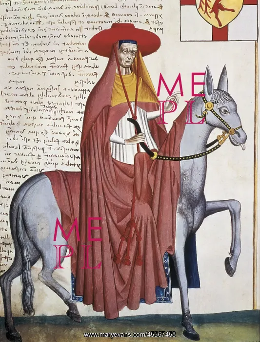 : Capodilista Codex. 1434. Clergyman. Miniature : Capodilista Codex. 1434. Clergyman. Miniature
