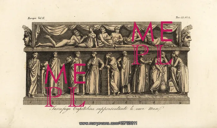 : Capotoline sarcophagus representing the Nine Muses : Capotoline sarcophagus representing the Nine Muses