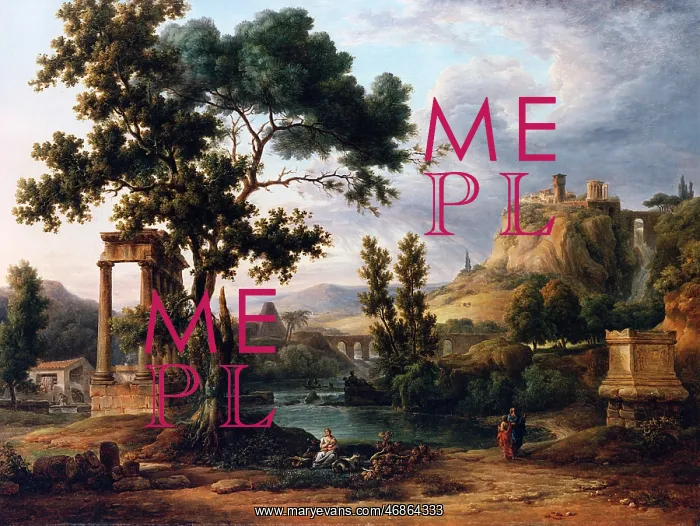 : Capriccio Landscape, by Jean Victor Bertin : Capriccio Landscape, by Jean Victor Bertin