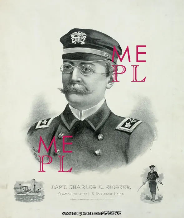 : Capt. Charles D. Sigsbee, Commander of the U.S. battleship M : Capt. Charles D. Sigsbee, Commander of the U.S. battleship M