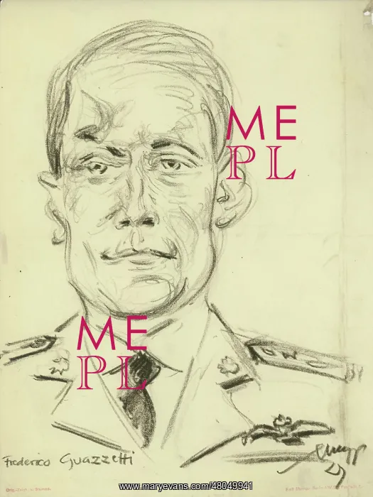 : Capt Frederico Guazzetti drawn by Emil Stumpp : Capt Frederico Guazzetti drawn by Emil Stumpp