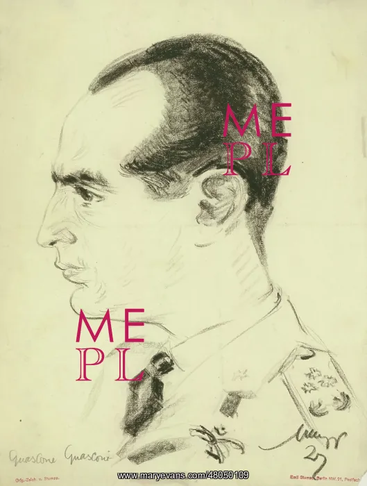 : Capt Guascone Guasconi drawn by Emil Stumpp : Capt Guascone Guasconi drawn by Emil Stumpp