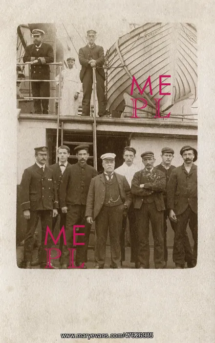 : Captain and crew, SS Tyria, Cunard cargo ship : Captain and crew, SS Tyria, Cunard cargo ship