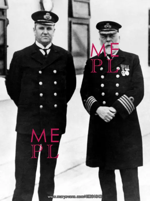 : Captain E J Smith with Purser McElroy - Titanic : Captain E J Smith with Purser McElroy - Titanic