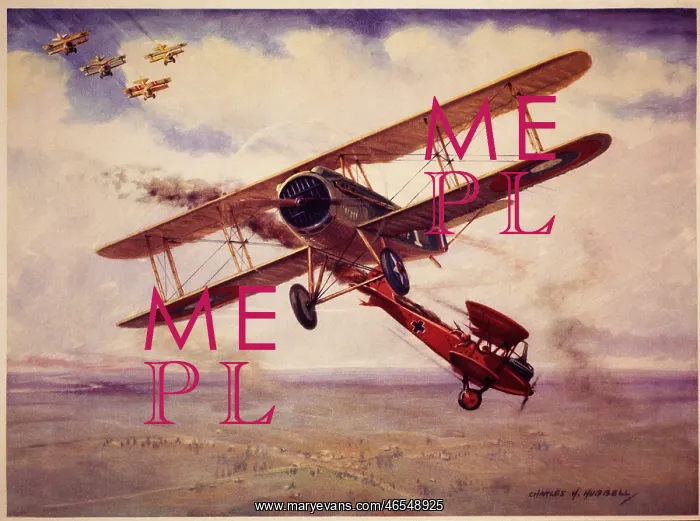 : Captain Eddie Rickenbacker downs German planes : Captain Eddie Rickenbacker downs German planes