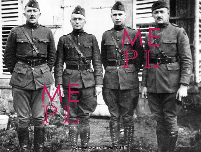 : Captain Harry Truman (2nd from left) commanded ? : Captain Harry Truman (2nd from left) commanded ?