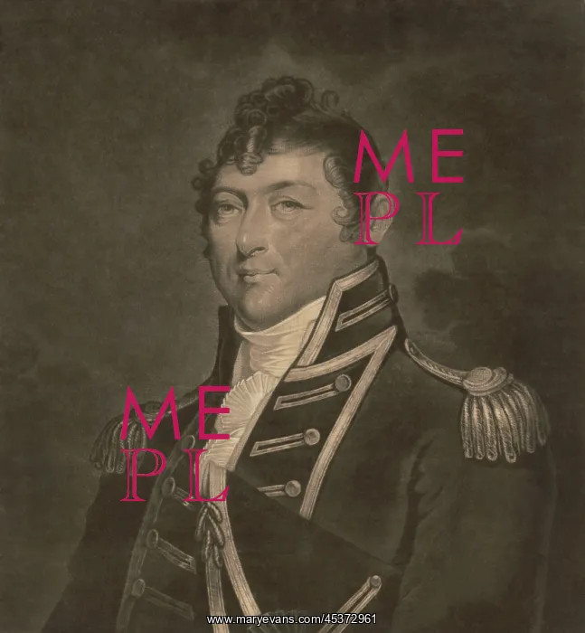 : Captain Isaac Hull, mezzotint engraving after : Captain Isaac Hull, mezzotint engraving after