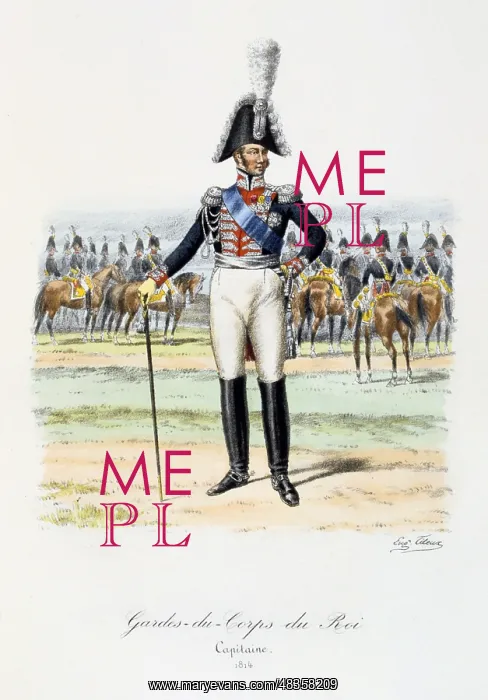 : Captain of the King's guard, 1820. From Histoire : Captain of the King's guard, 1820. From Histoire