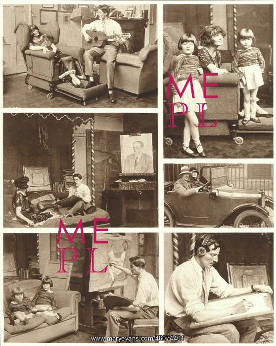 : Captain & Lady Eileen Orde in their Chelsea studio : Captain & Lady Eileen Orde in their Chelsea studio