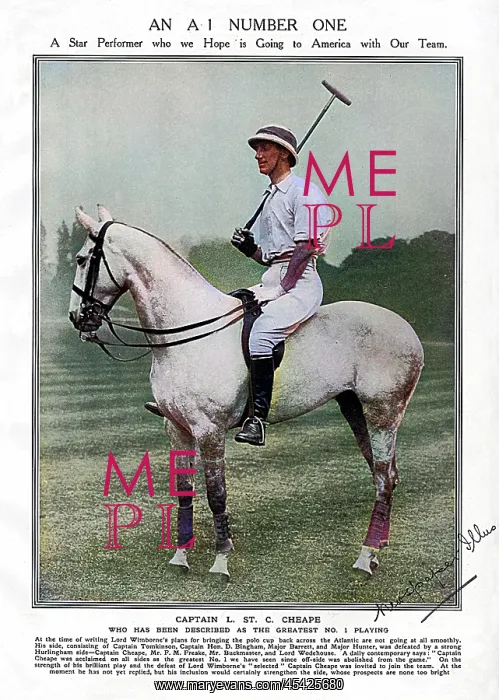 : Captain Leslie Cheape, polo player : Captain Leslie Cheape, polo player