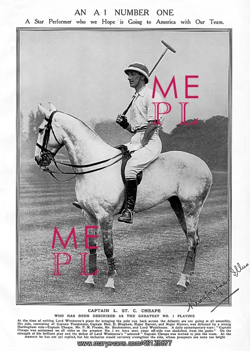 : Captain Leslie Cheape, polo player : Captain Leslie Cheape, polo player
