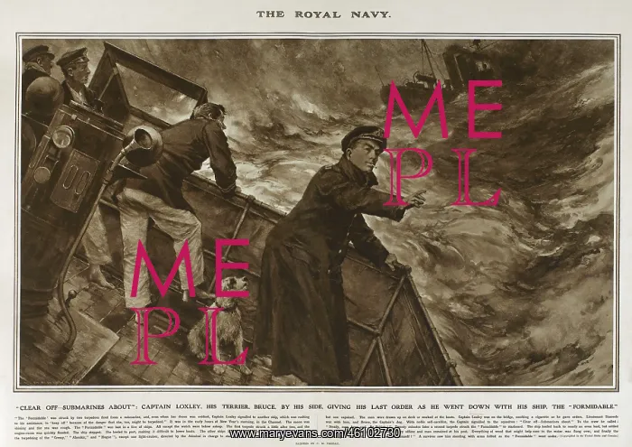 : Captain Loxley of the Formidable, WW1 bravery : Captain Loxley of the Formidable, WW1 bravery