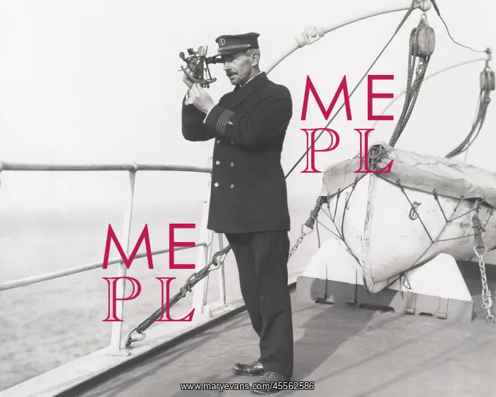 : Captain navigating ship : Captain navigating ship