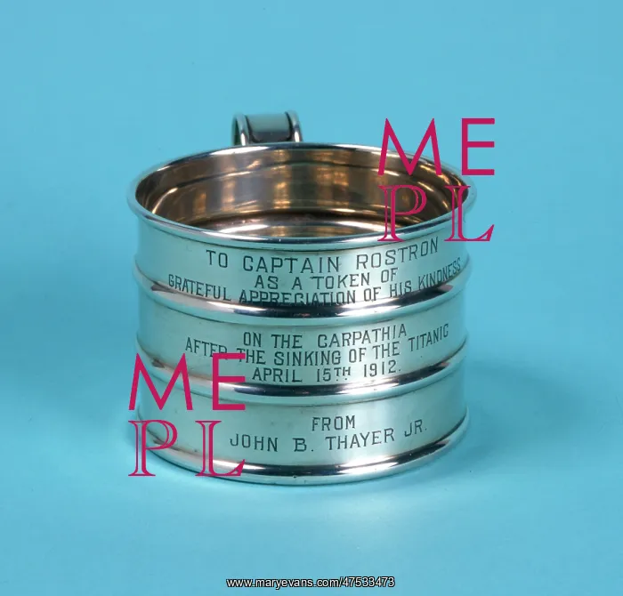 : Captain Rostron silver cup : Captain Rostron silver cup